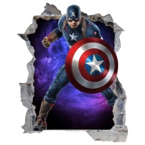 Vinilos decorativos 3d marvel capitán américa
